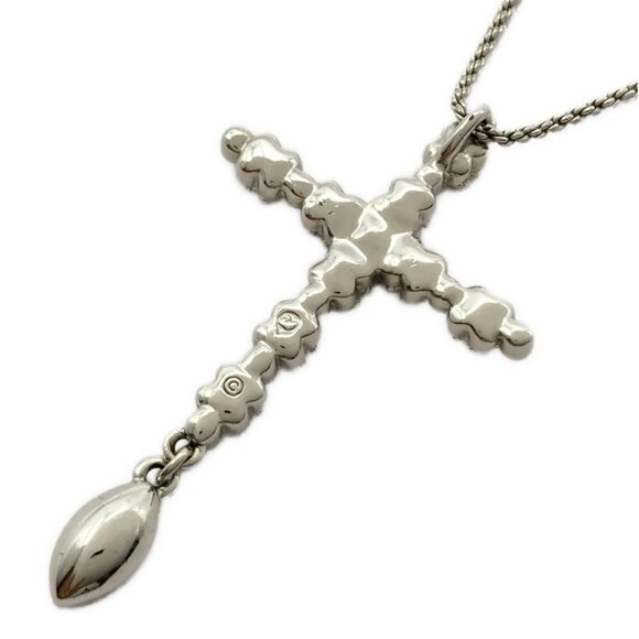 Auth SWAROVSKI - Silver Light Blue Clear Hardware Swarovski Crystal Necklace - Picture 3 of 4